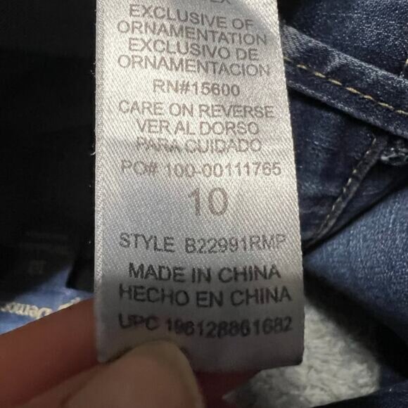 Democracy Jeans Womens 10 (32x26) Mid Rise Cropped Straight Blue - Picture 7 of 11